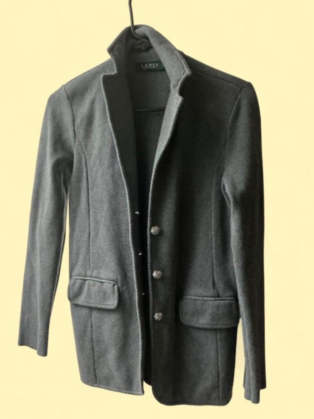 Ralph Lauren blazer sweater cotton vintage size S. Gray